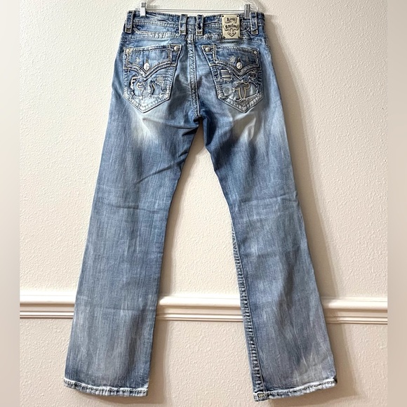 SOLD****EUC Men’s Rock Revival Chester Relaxed Straight Jeans - Picture 4 of 11